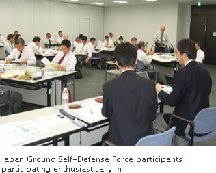 Japan Ground Self-Defense Force participants participating enthusiastically in
