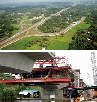 Developing plans for a 66-kilometer four-lane highway crossing the soft ground of a flood plain