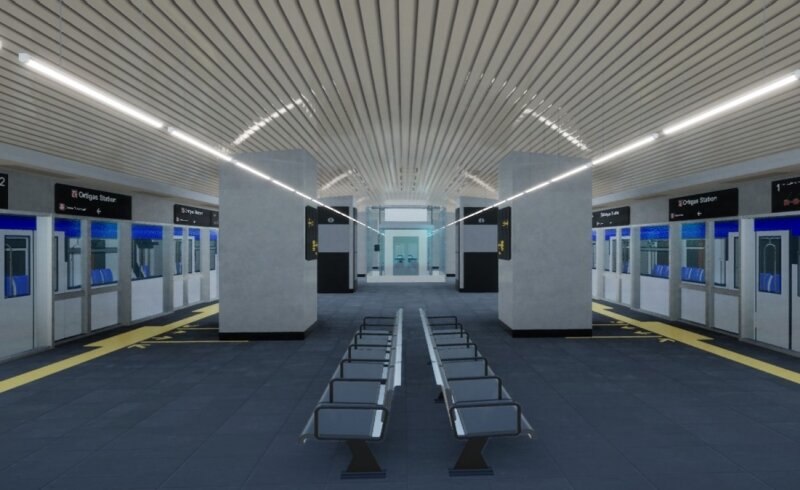 マニラ首都圏地下鉄駅のVR空間イメージ