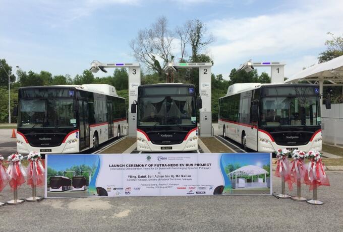 マレーシア国 10分間充電による大型EVバス実証事業